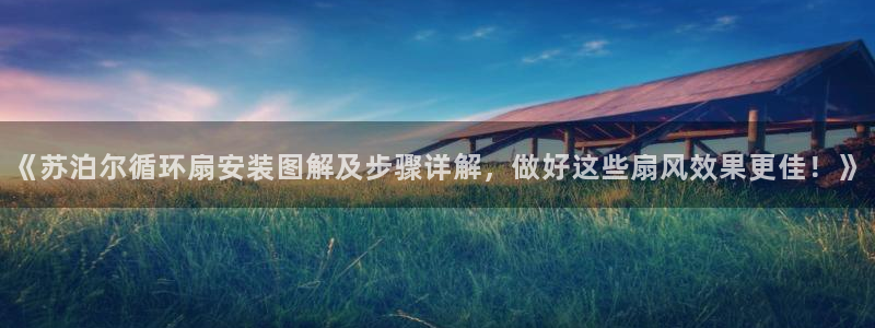 凯发k8国际app：《苏泊尔循环扇安装图解及步骤详解，做好这些扇风效果更佳！》