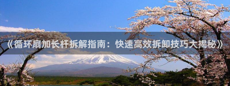 凯发娱乐k8下载：《循环扇加长杆拆解指南：快速高效拆卸技巧大揭秘》