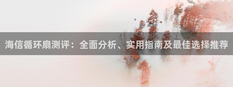 凯发app地址：海信循环扇测评：全面分析、实用指南及最佳选择推荐