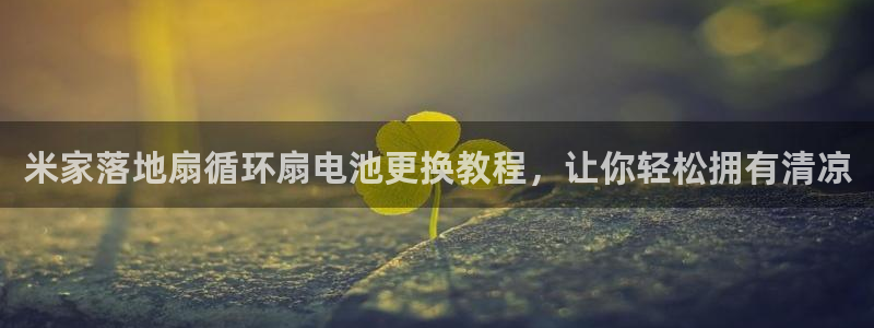 凯发k8娱乐平台网址：米家落地扇循环扇电池更换教程，让你轻松拥有清凉