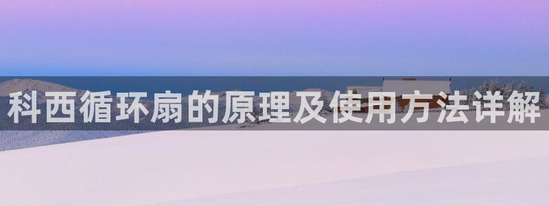 凯发app平台：科西循环扇的原理及使用方法详解