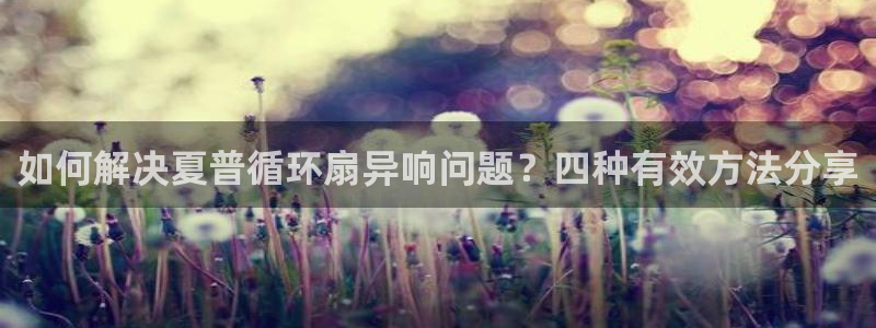 凯发网网站：如何解决夏普循环扇异响问题？四种有效方法分享