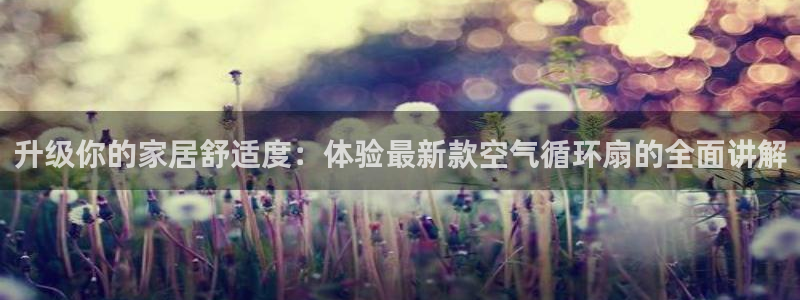 凯发娱乐官网登录：升级你的家居舒适度：体验最新款空气循环扇的全面讲解