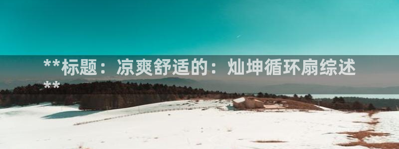 凯发官方网站是多少：**标题：凉爽舒适的：灿坤循环扇综述
**