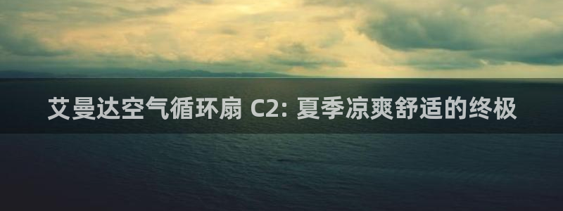 凯发K8天生赢家一触即发：艾曼达空气循环扇 C2: 夏季凉爽舒适的终极