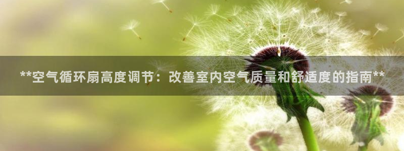 凯发k8国际手机网页：**空气循环扇高度调节：改善室内空气质量和舒适度的指南**