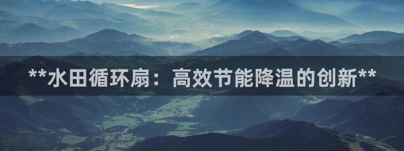凯发k8国际手机网页：**水田循环扇：高效节能降温的创新**